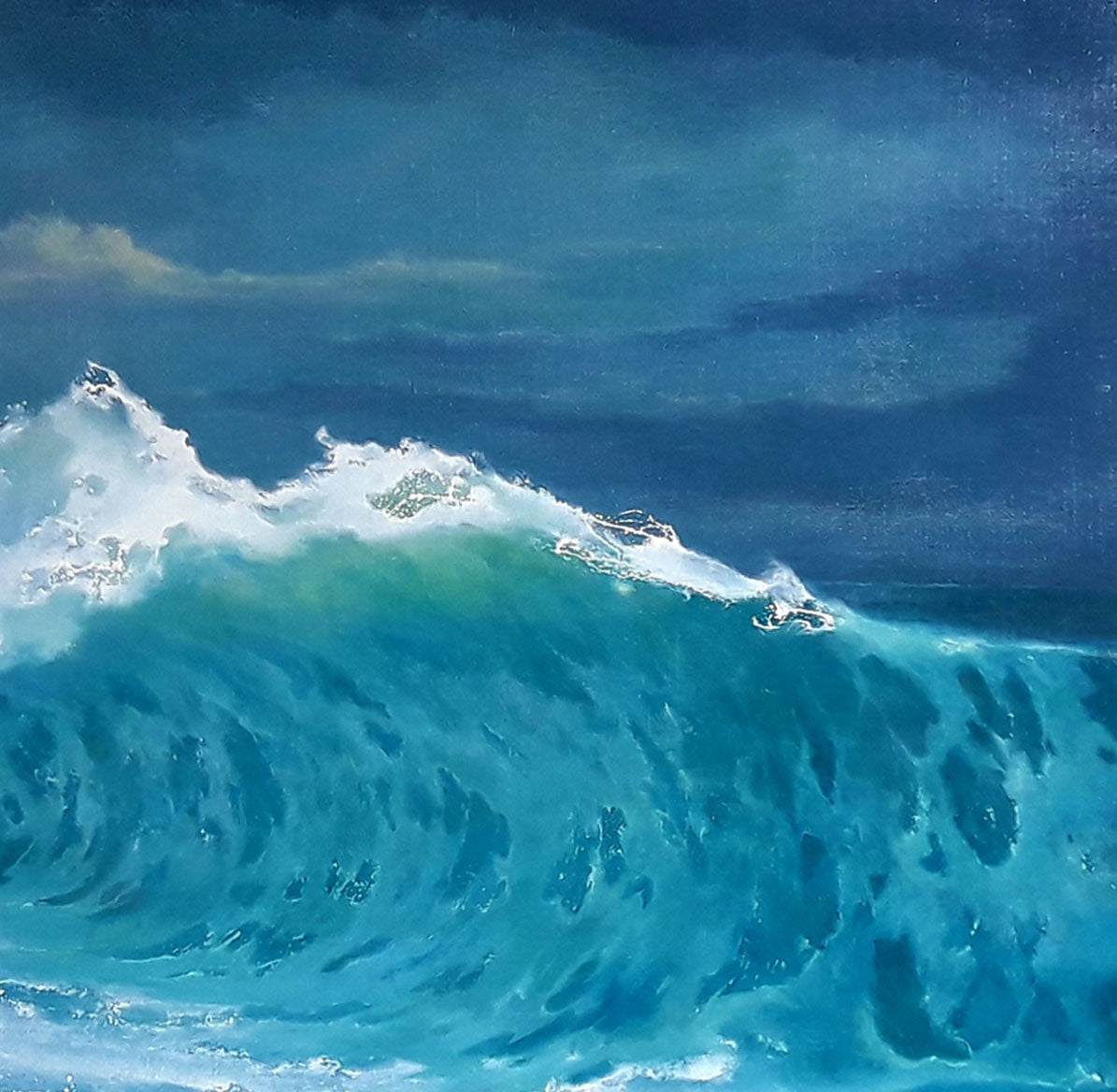 Oil painting Seascape with waves Vasily Korkishko