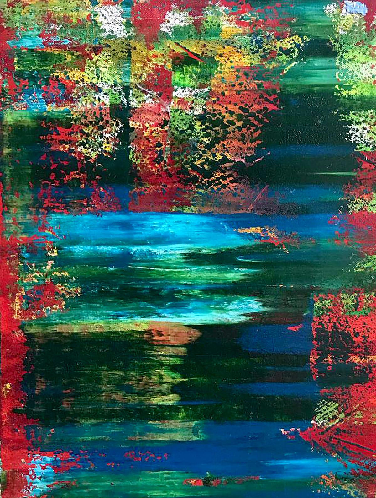 Acrylic painting Autumn speed Melezhik Olga