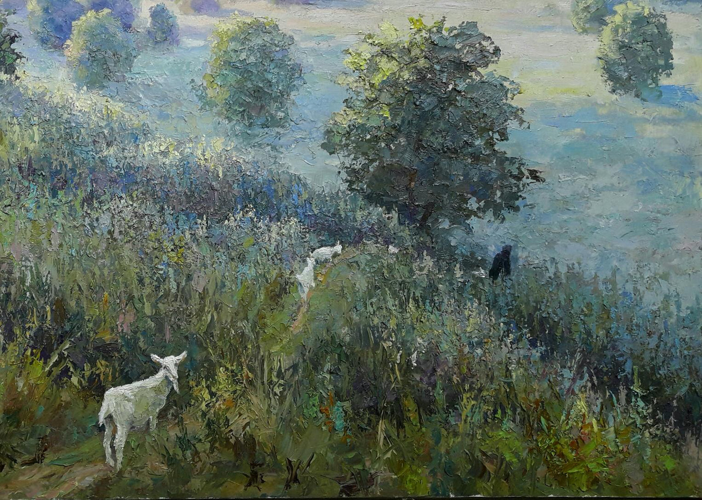 Oil painting Fog in the valley Serdyuk Boris Petrovich