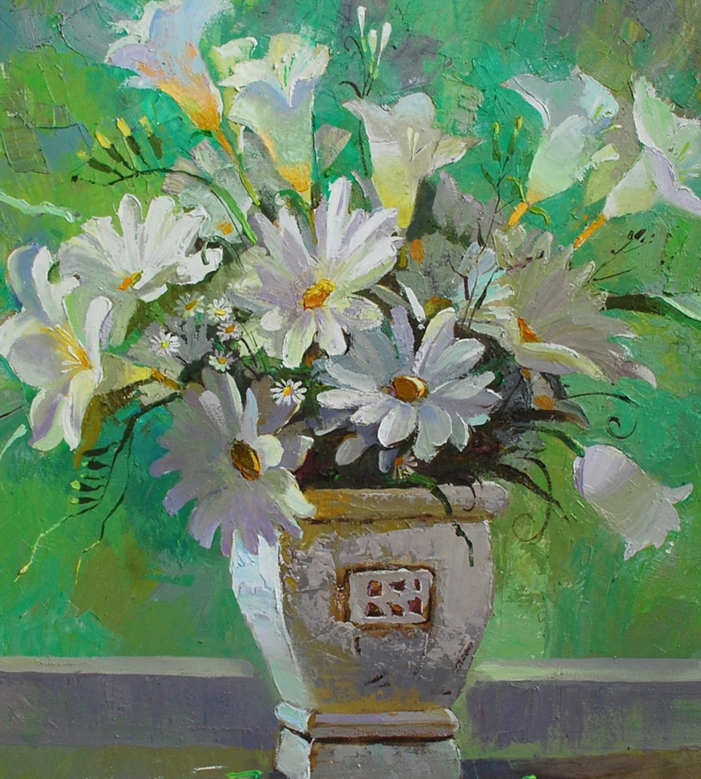 Oil painting Daisies Egor Shvachunov