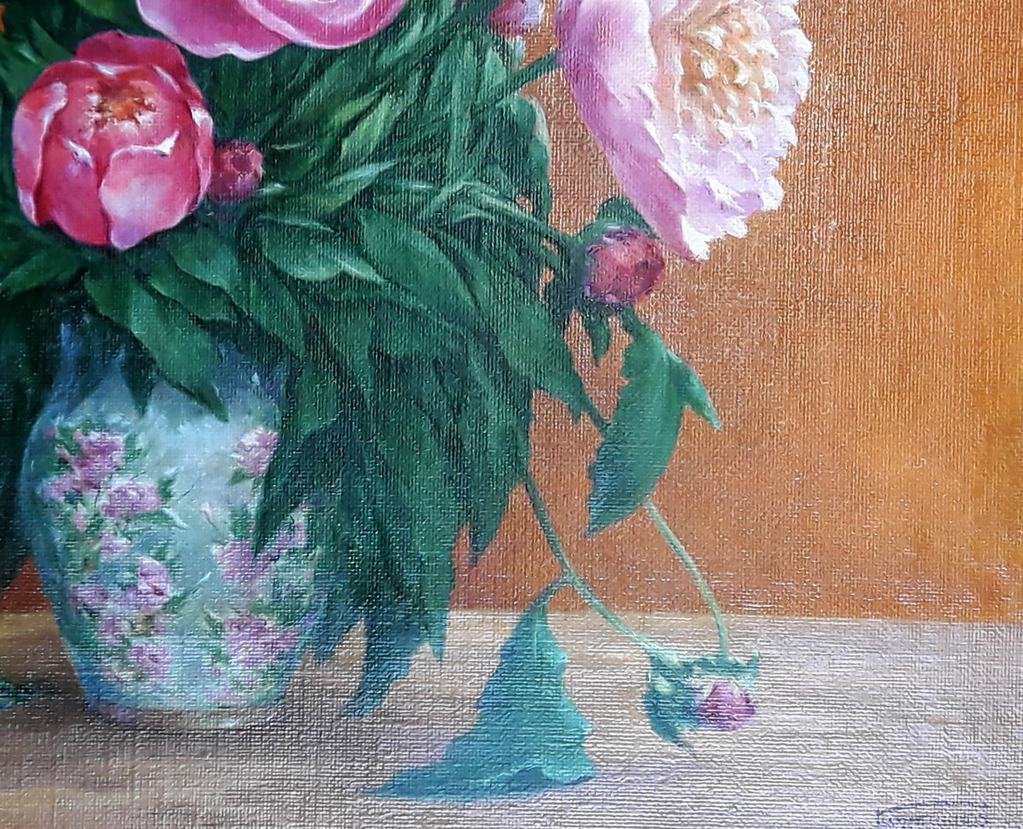 Oil painting Pink peonies Korkishko Vasily