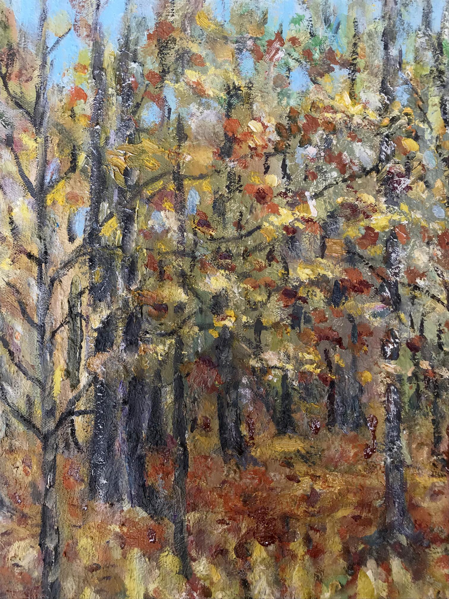 Autumn Motif by Ivan Leontyevich Shapoval, oil on canvas