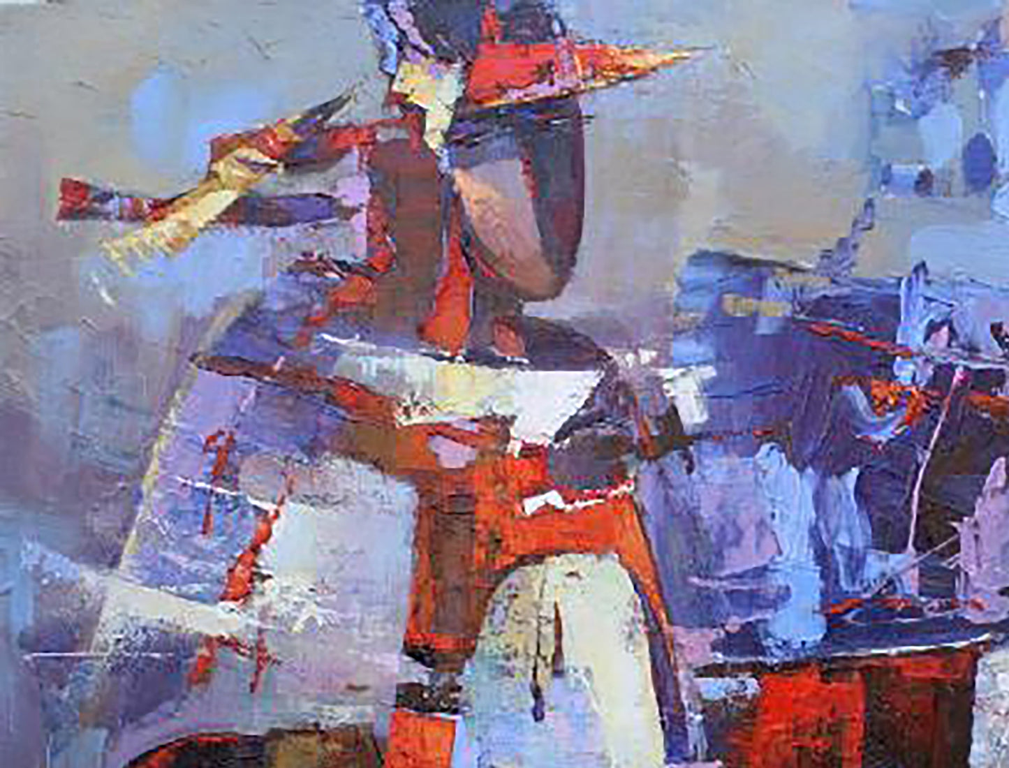 Oil painting Evening rendezvous Valentina Alekseevna Kozyar