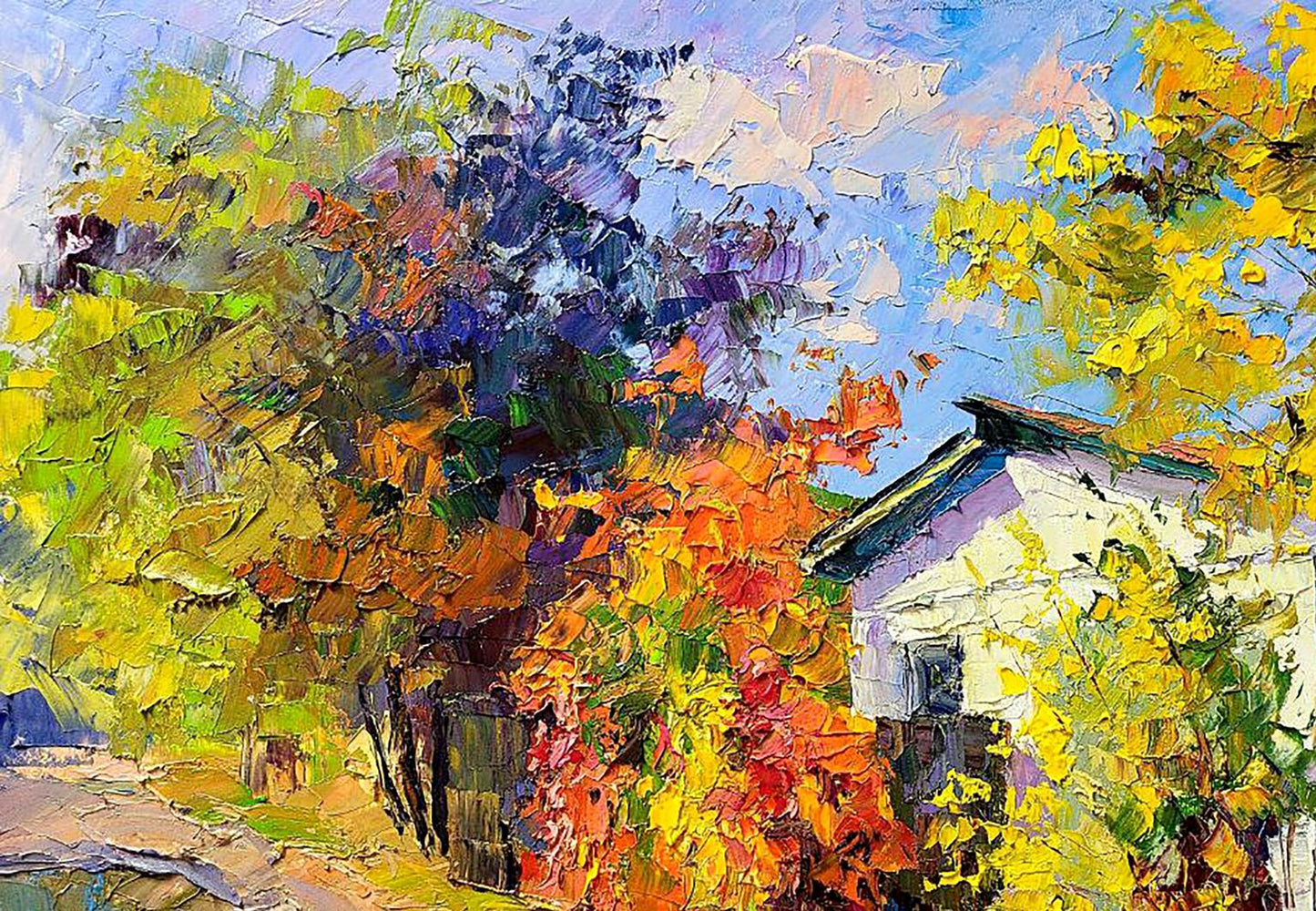 landscape autumn painting