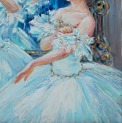 Oil artwork "Ballerinas" by Olga Artim