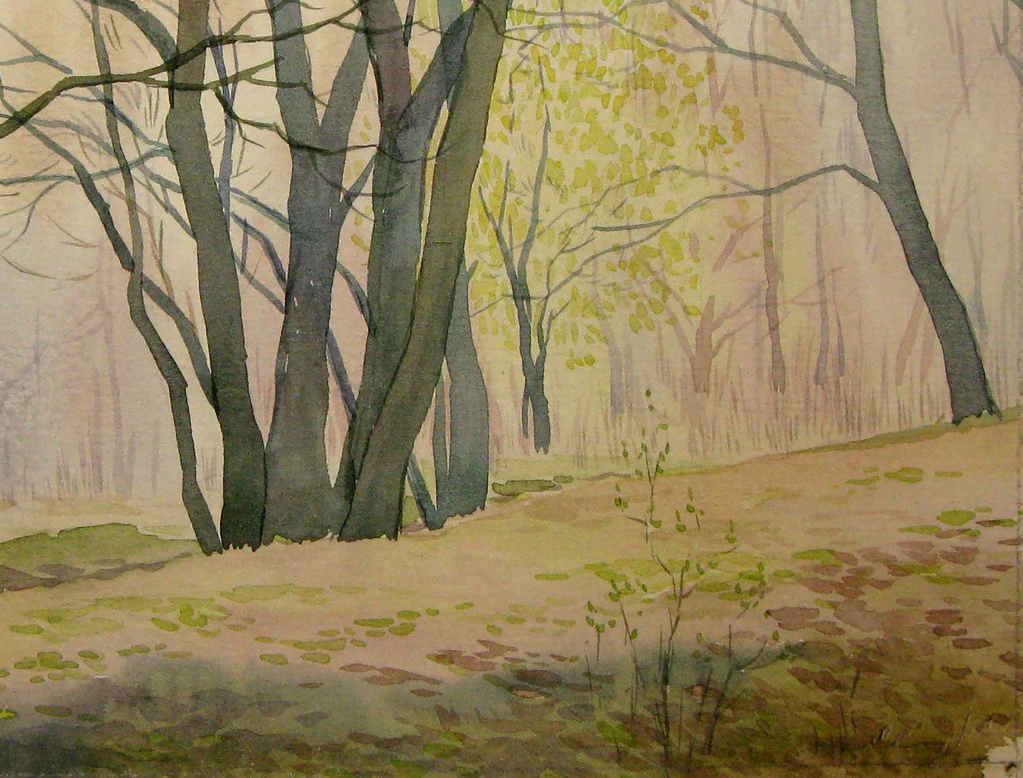 Watercolor painting Spring Etude Savenets Valery