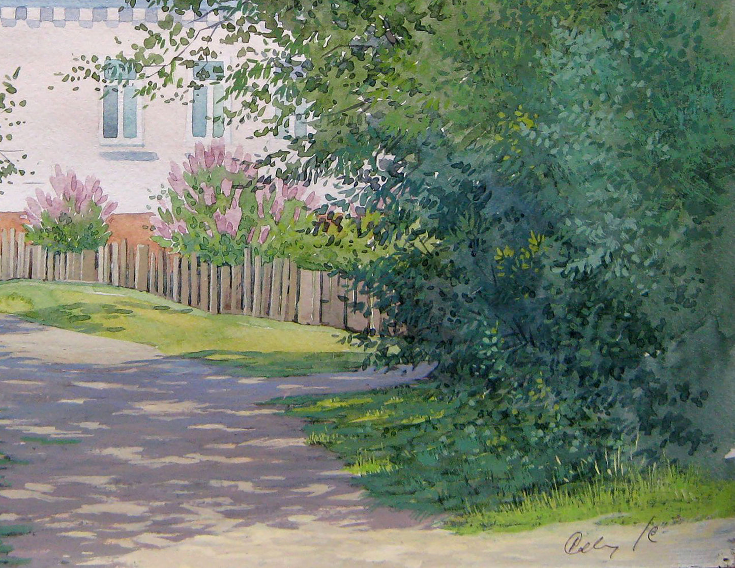 Watercolor painting Path to home Savenets Valery