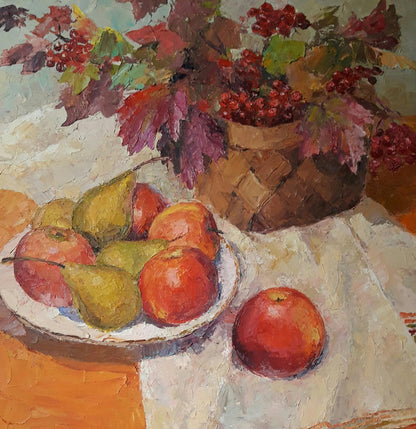 Oil painting Autumn still life