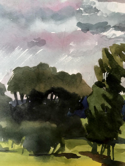 Watercolor painting A storm is coming Litvinov Oleg Arkad'yevich