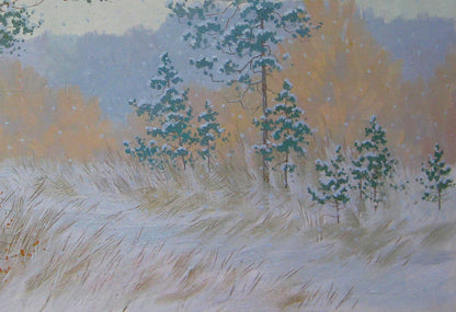 Oil painting Snowing Savenets Valery