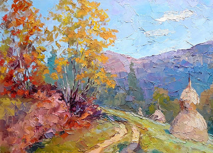 Oil painting Stacks Serdyuk Boris Petrovich