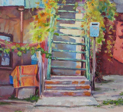 Oil painting Stairs, recollection Osnach Olesia