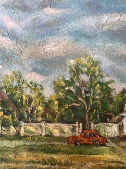 Oil Painting Nature Village Landscape 