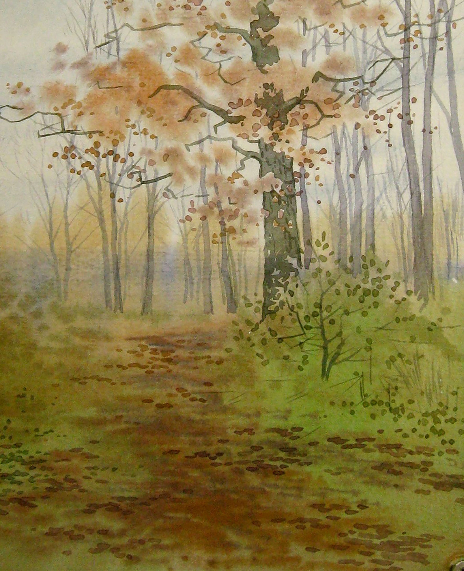 Oak, depicted in watercolor by Valery Savenets.