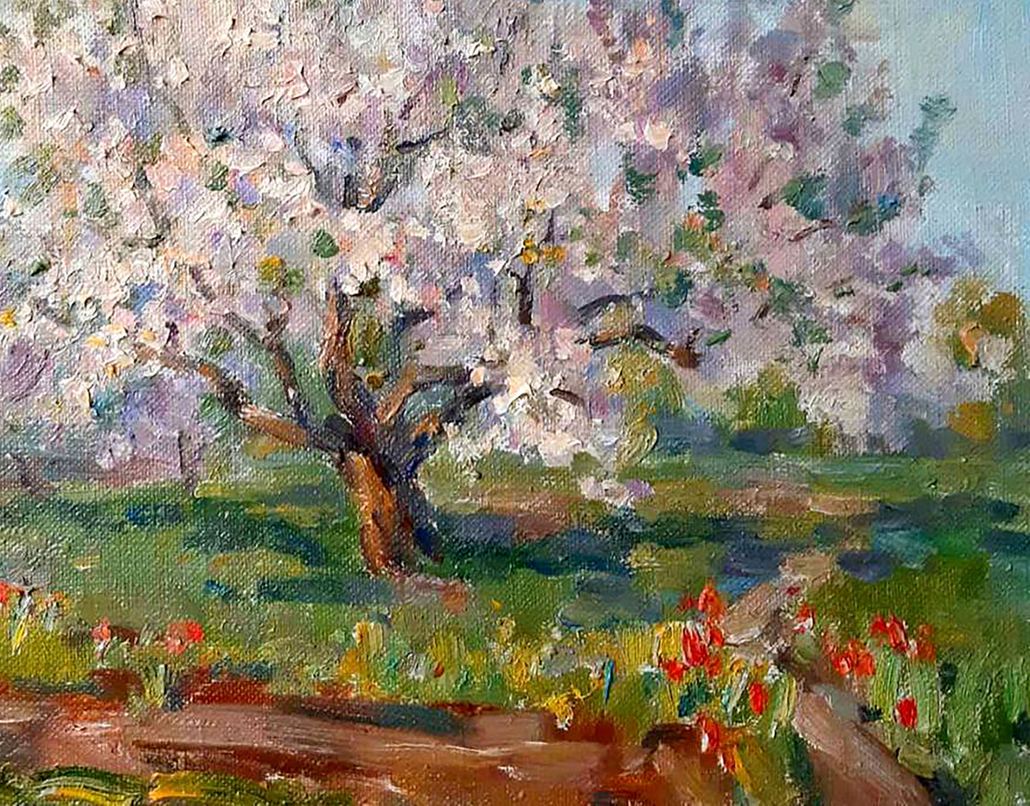 Oil painting Apricots bloom Kovalenko Ivan Mikhailovich