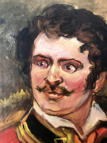Oil painting Portrait of a man in uniform Alexander Litvinov