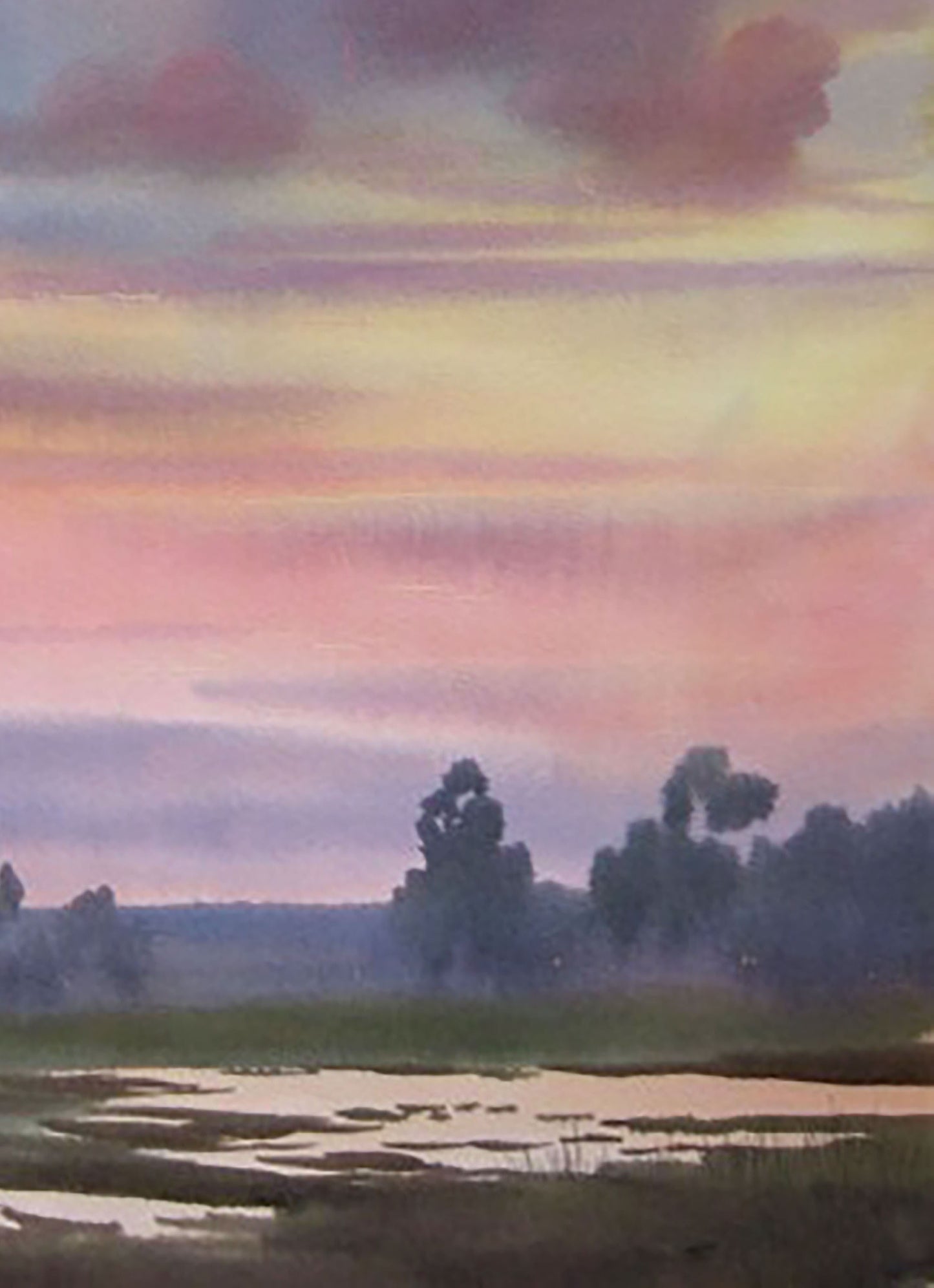 Watercolor painting The thunderstorm has passed Savenets Valery
