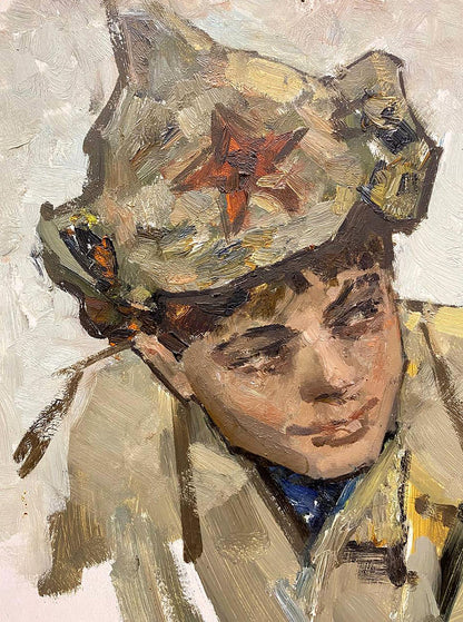 Oil painting Guardsman Stil' Leonid Mikhaylovich