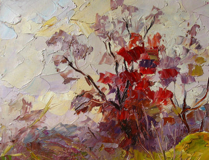Oil painting Red bush Serdyuk Boris Petrovich