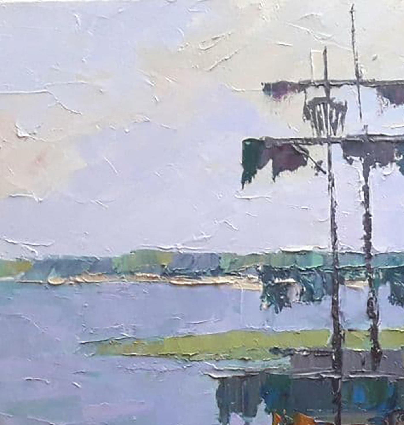 Oil painting Boats on the Dnieper Serdyuk Boris Petrovich №SERB 703