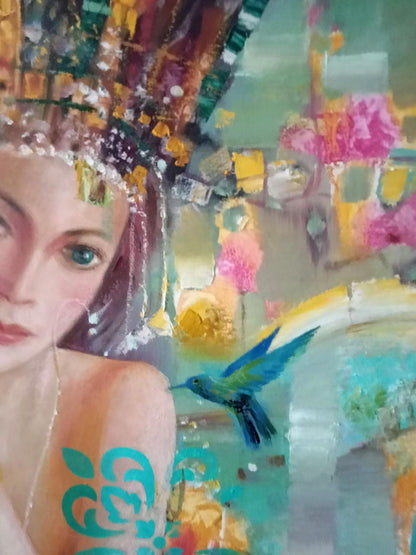 Oil painting Hummingbird Anatoly Borisovich Tarabanov