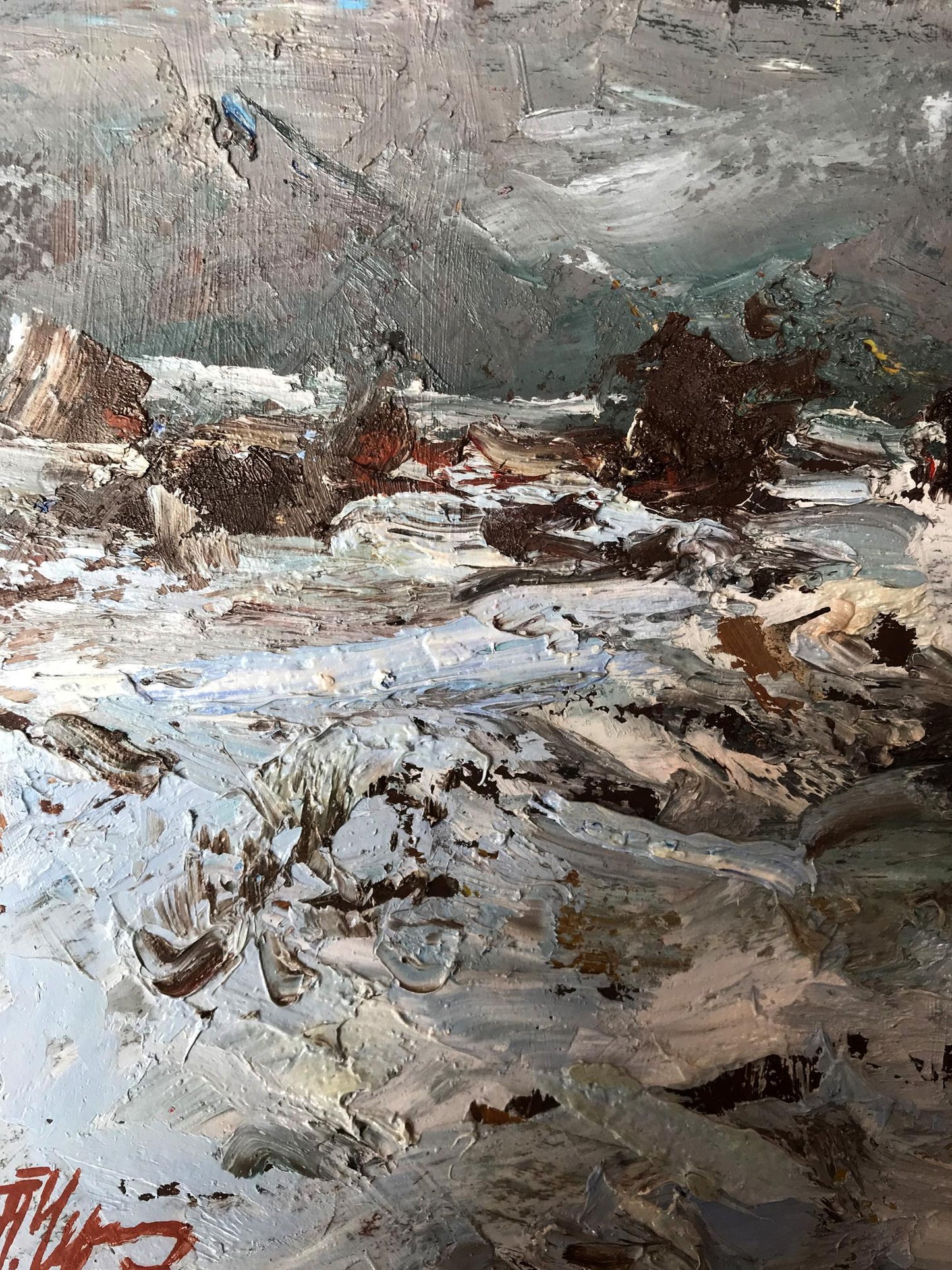 Oil painting Winter steppes Alexander Nikolaevich Cherednichenko