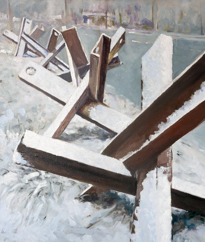 Oil painting Snowflakes Varvarov Anatoly Viktorovich