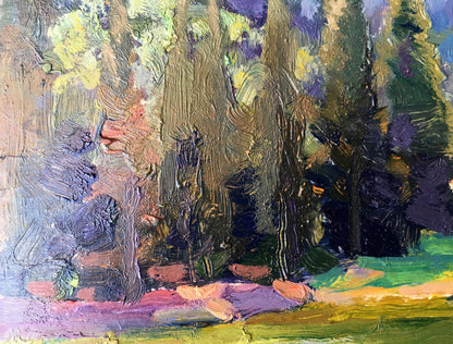 Oil painting Forest landscape Batrakov Vladimir Grigorievich