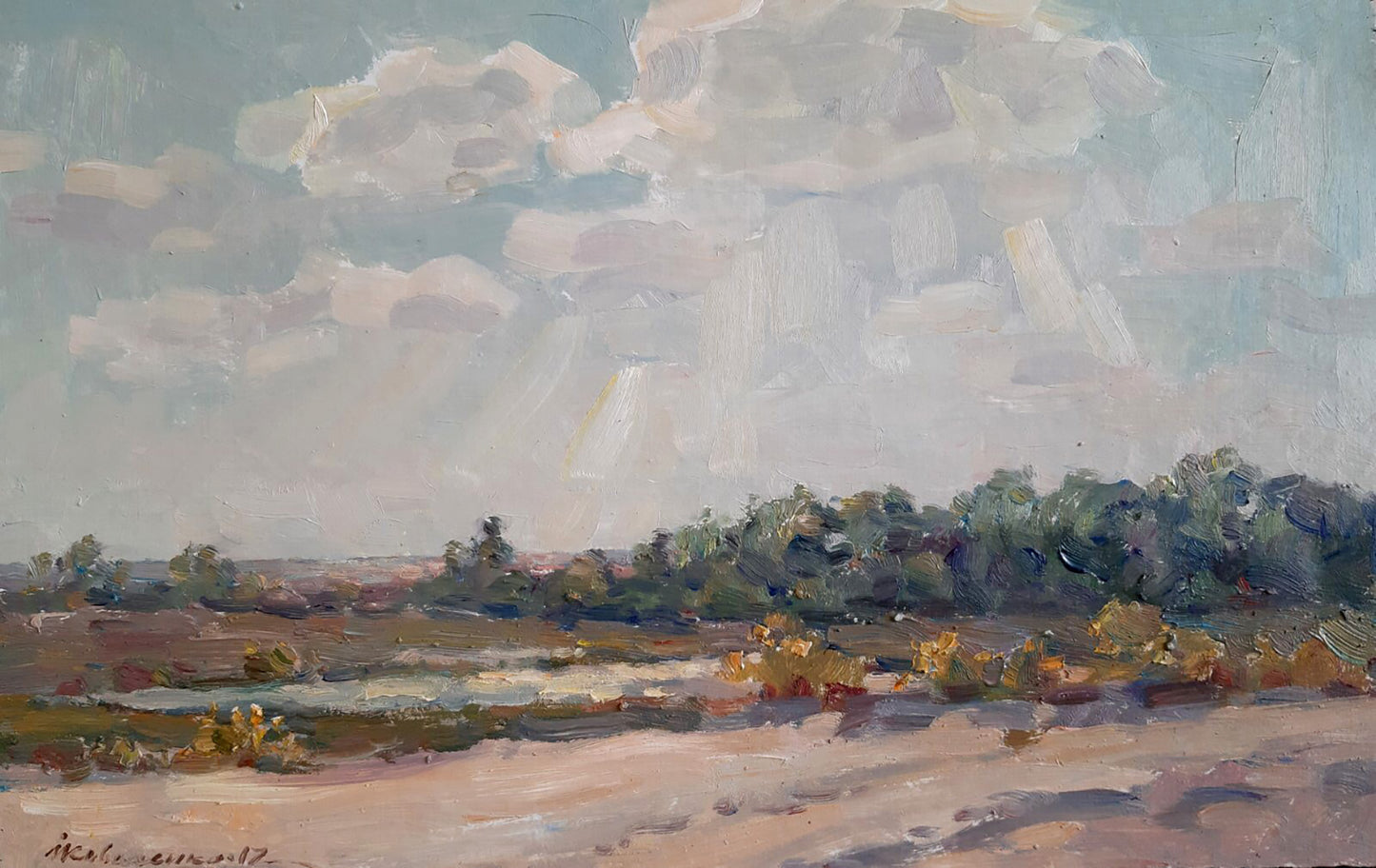 Oil painting Summer calm after rain Ivan Kovalenko