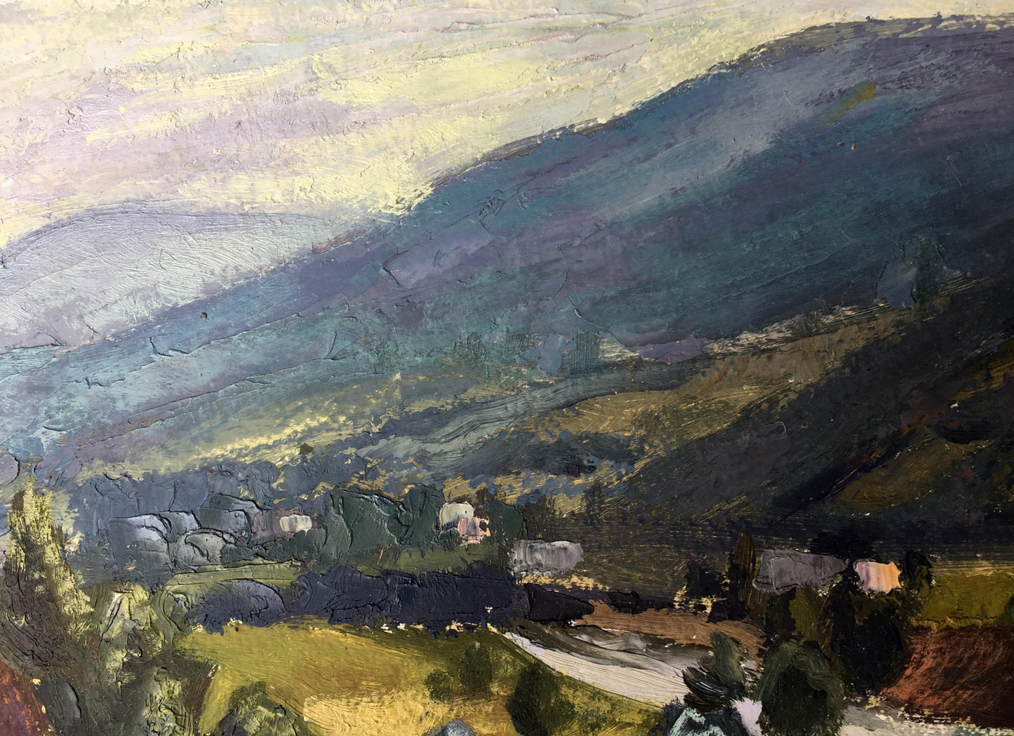 Oil painting Among the mountains Batrakov Vladimir Grigorievich