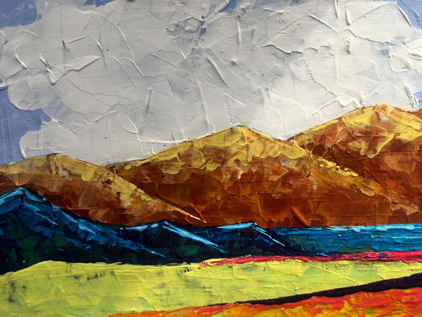 Oil painting Golden Mountains Amidst the Plains V. Zadorozhnya