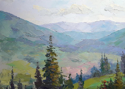 Oil painting Carpathian massif Serdyuk Boris Petrovich