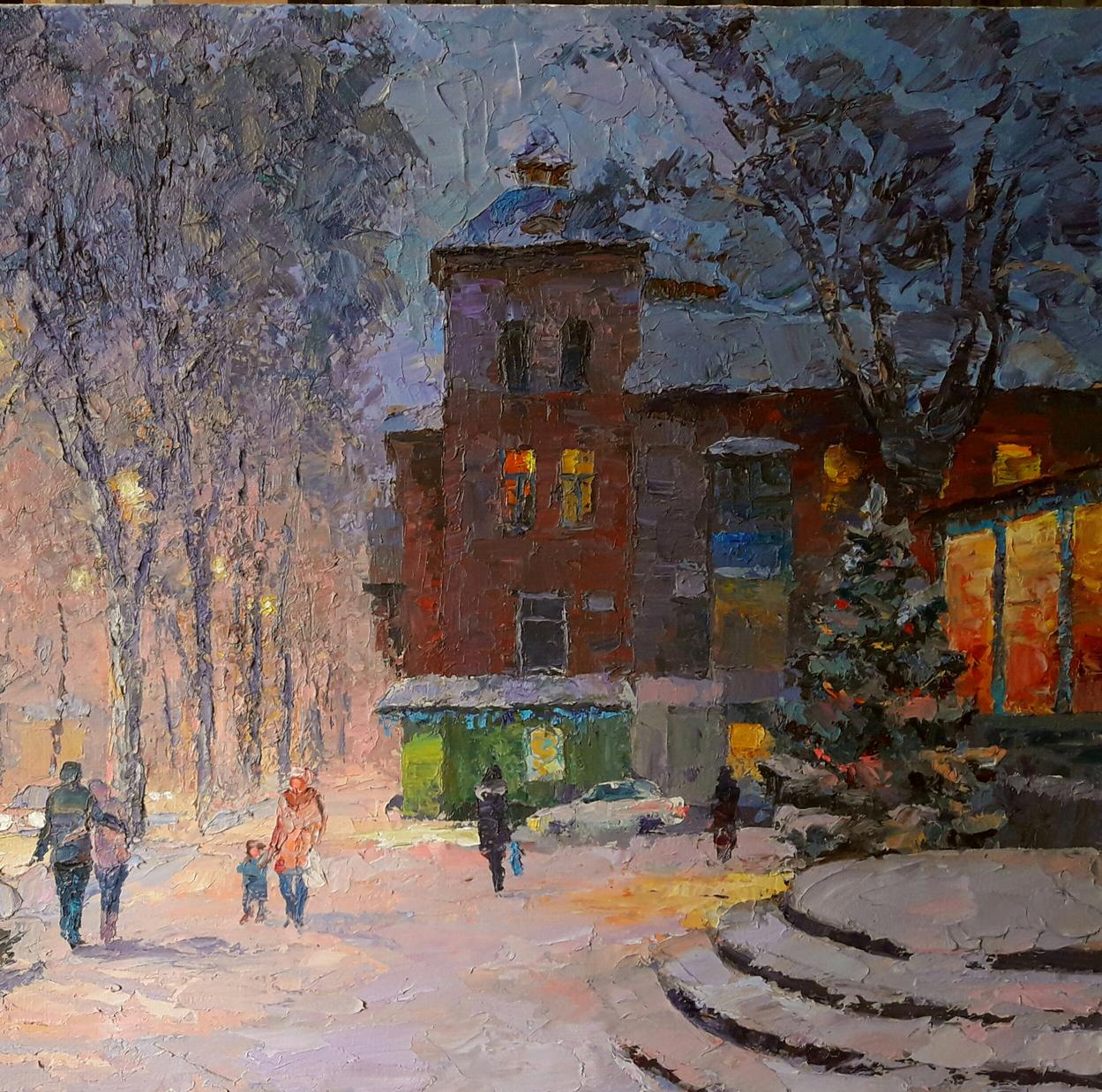 Oil painting On the eve of the New Year holidays Serdyuk Boris Petrovich