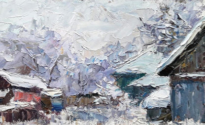 Oil painting A cold winter Serdyuk Boris Petrovich