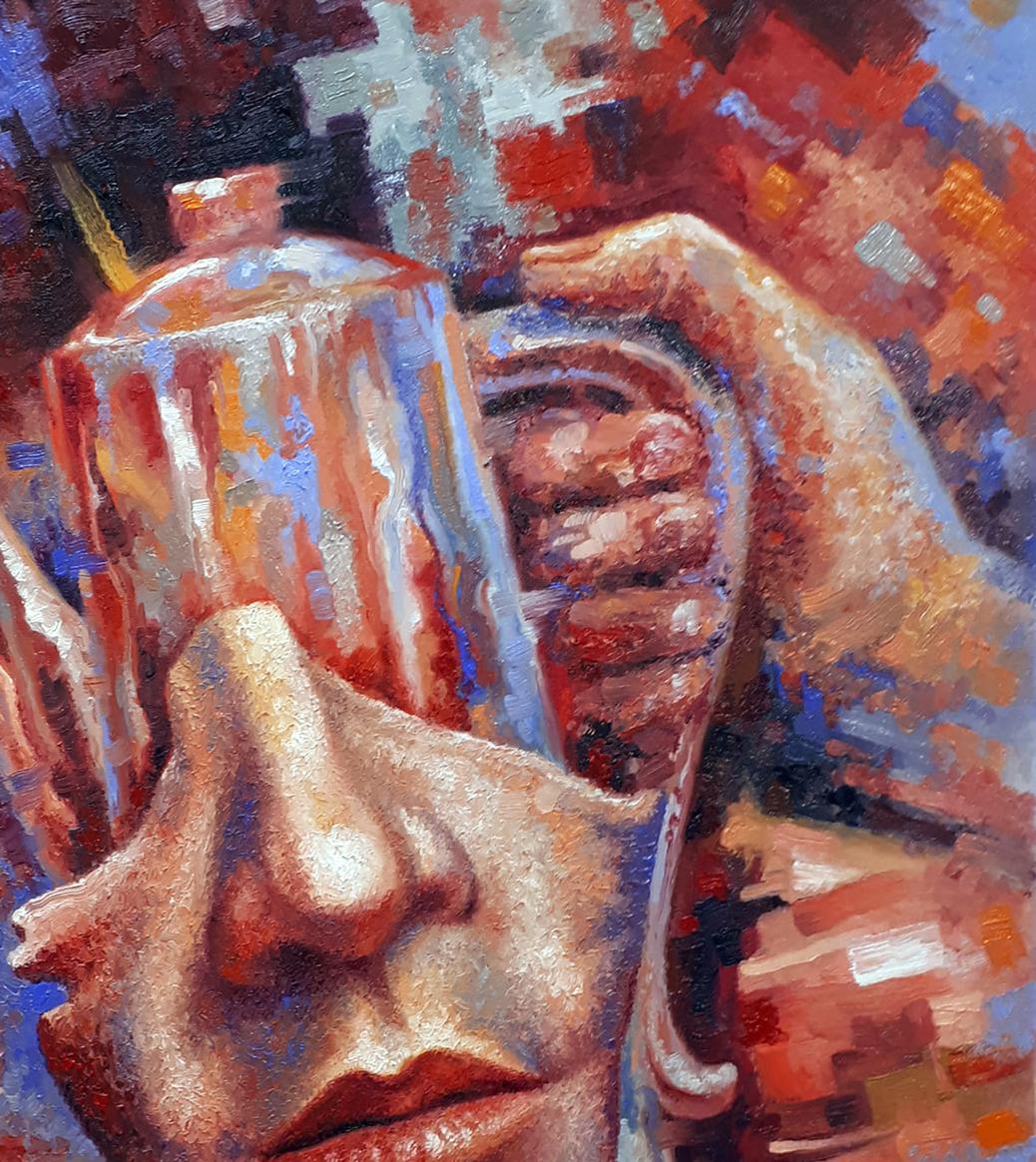 Oil painting Yes but first the coffee Sergey Voichenko