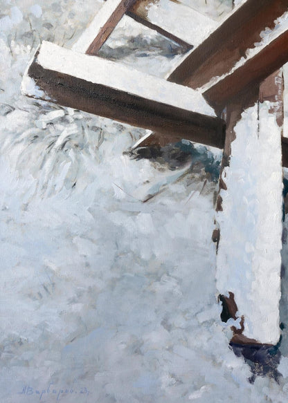 Oil painting Snowflakes Varvarov Anatoly Viktorovich