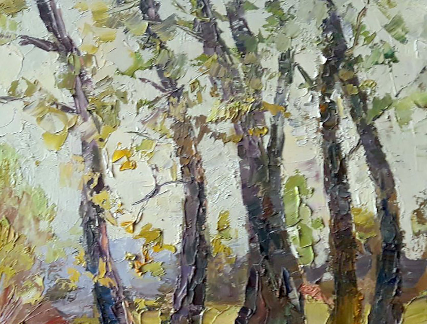 Oil painting The first greens Serdyuk Boris Petrovich