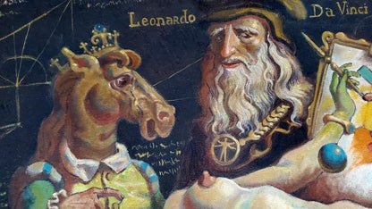 Oil painting The dream of Leonardo da Vinci Litvinov Daniil Olegovich
