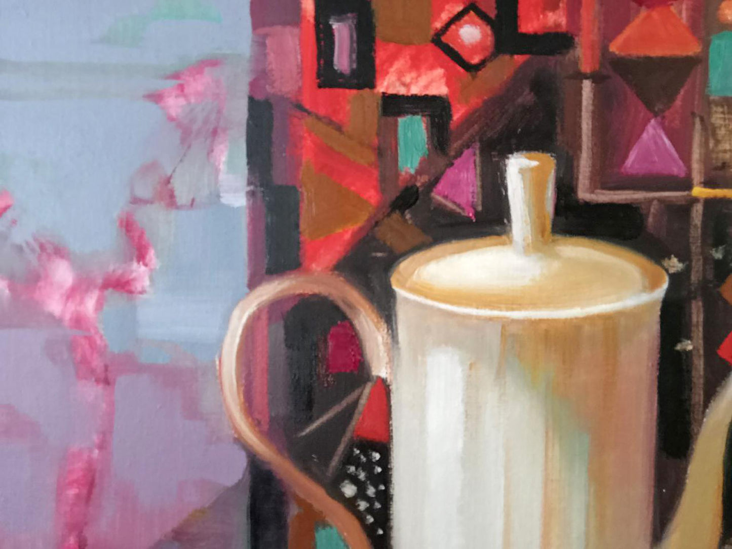 Abstract oil painting Morning coffee Anatoly Borisovich Tarabanov