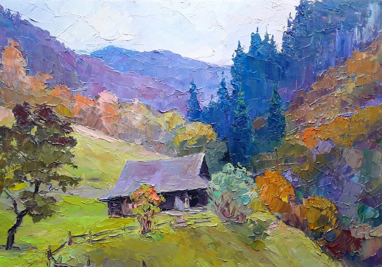 Oil painting Colorful mountains Serdyuk Borys Petrovych