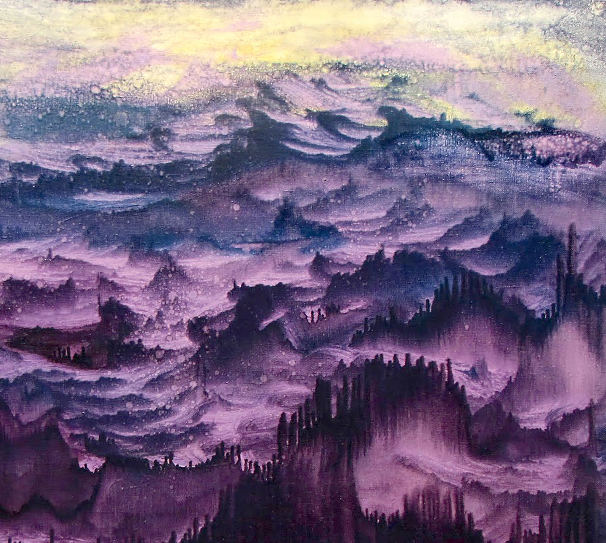 oil mountain painting