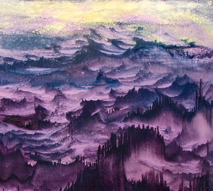 oil mountain painting