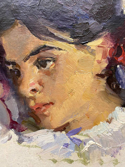 Oil painting Portrait of a girl Stil' Leonid Mikhaylovich