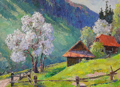 Oil painting Spring in the Carpathians Serdyuk Boris Petrovich №SERB 220