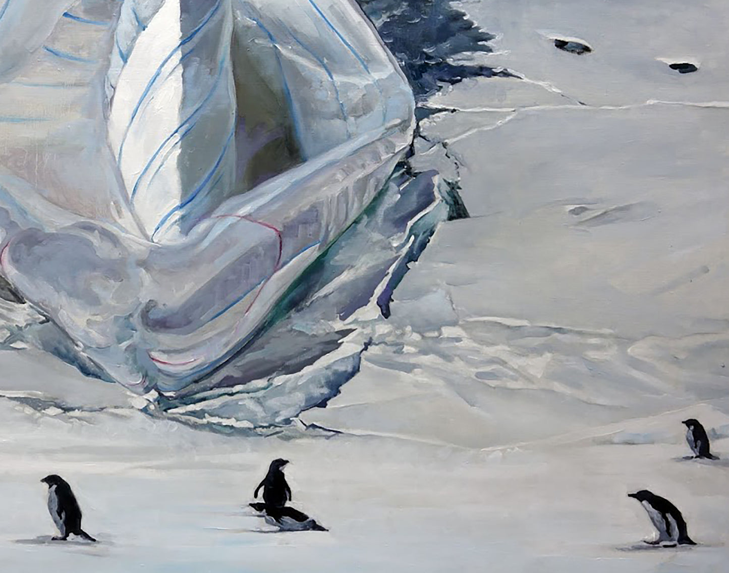 Oil painting Penguins Varvarov Anatoly Viktorovich