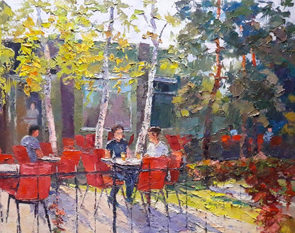 Oil painting Summer park Serdyuk Boris Petrovich
