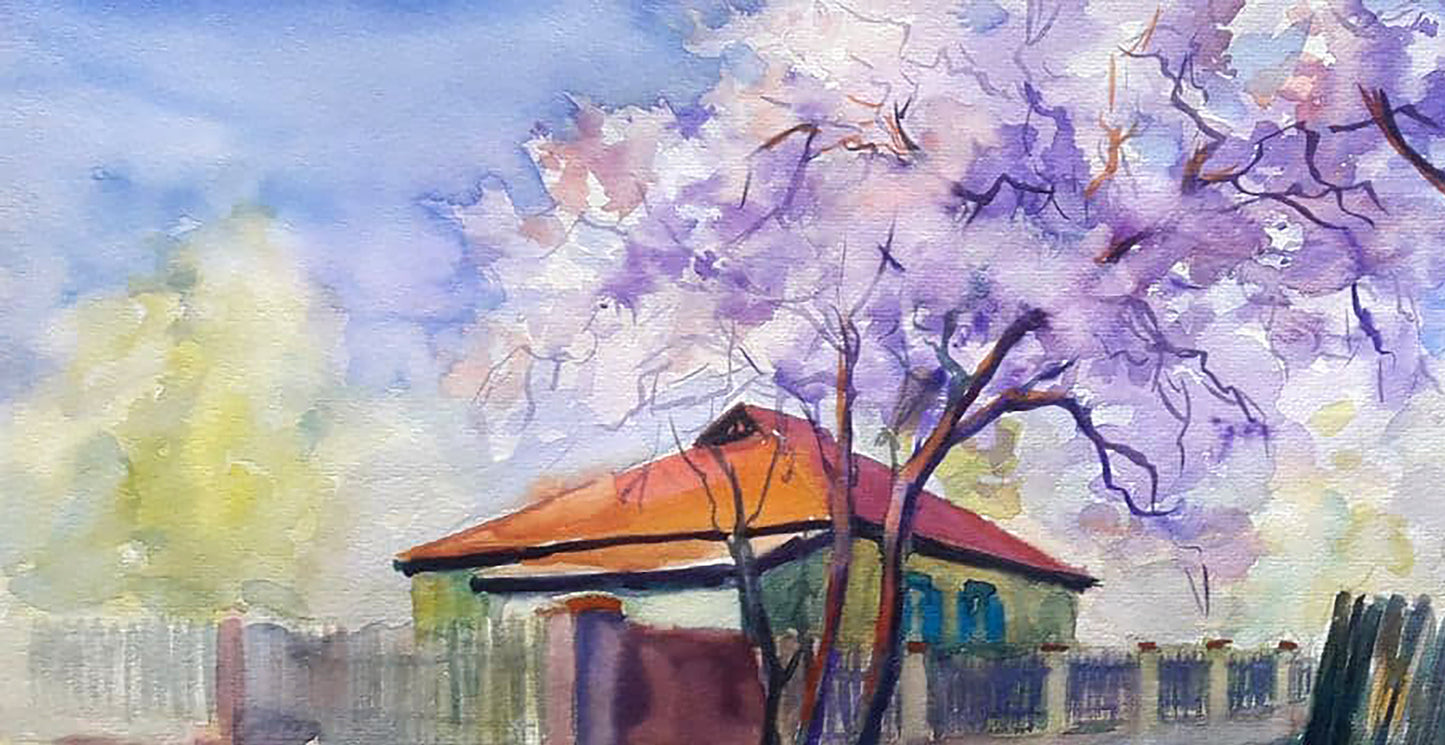 Watercolor painting Spring motif Serdyuk Boris Petrovich