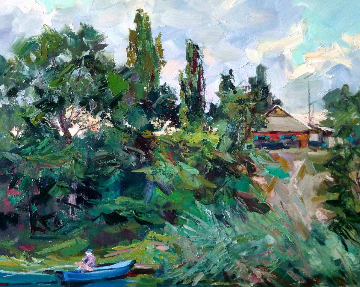 Oil painting Smaragde evening Alexander Nikolaevich Cherednichenko