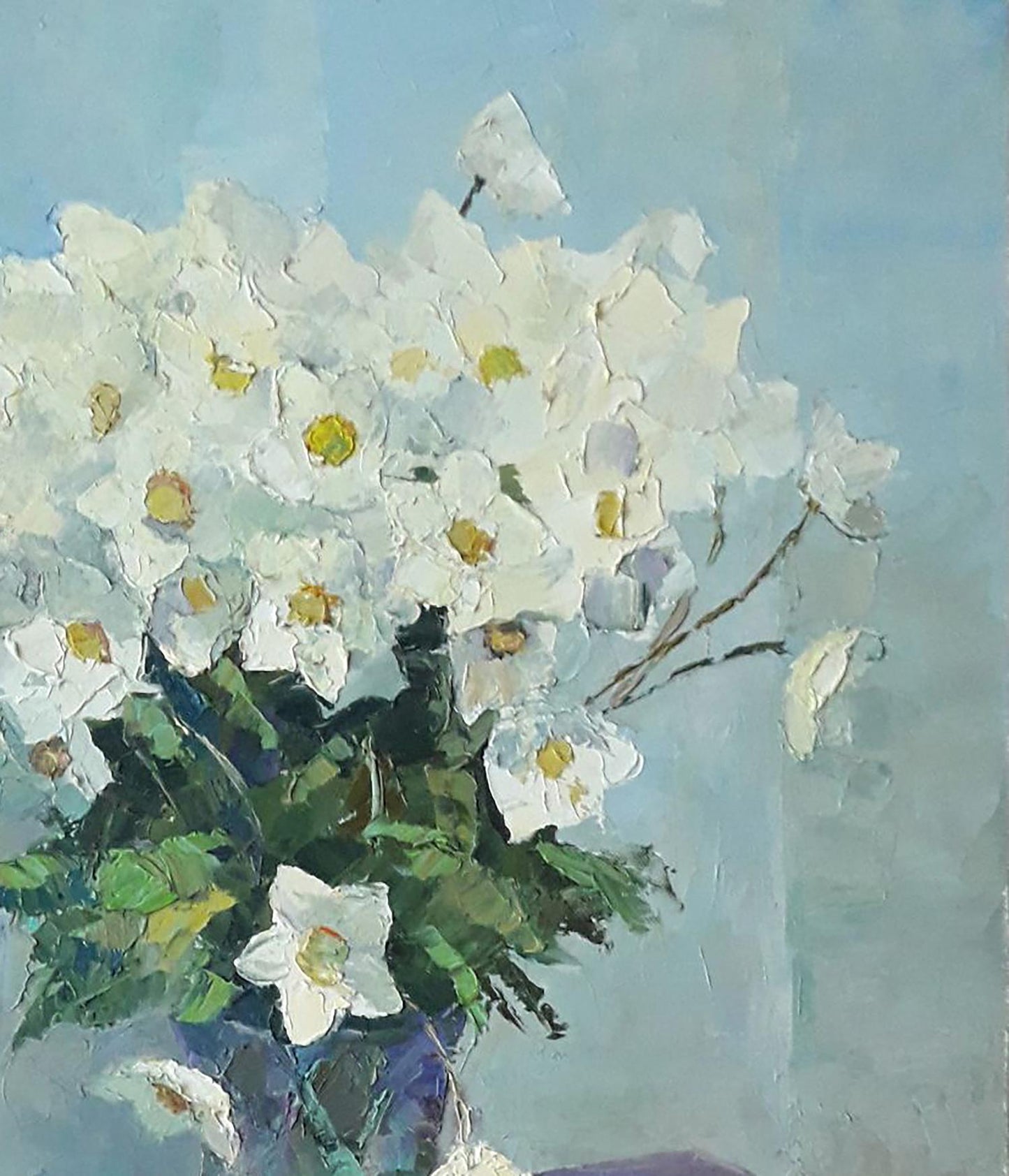 Oil painting White anemone Serdyuk Boris Petrovich