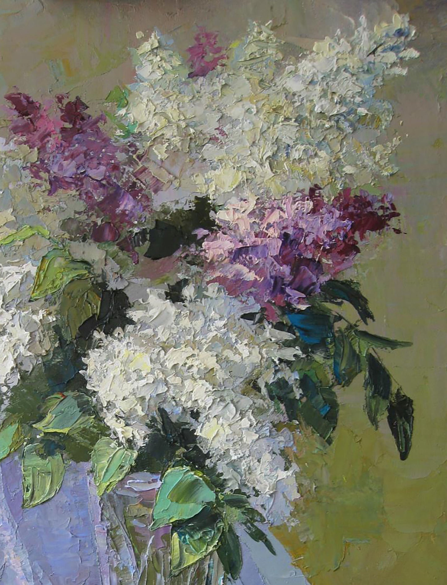 Oil painting Bouquet of white lilacs Serdyuk Boris Petrovich